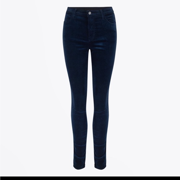 J Brand Maria Skinny Velvet in dark blue size 25 - Picture 1 of 5